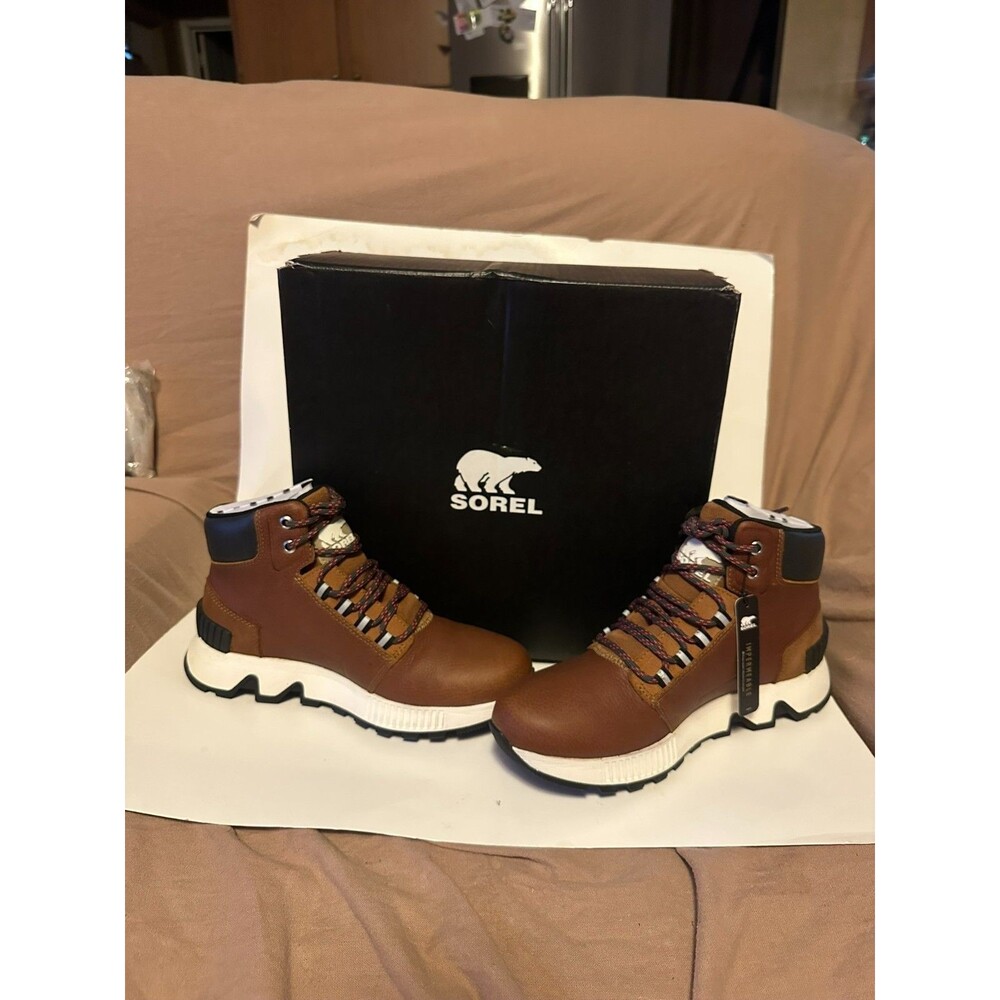 New In Box Sorel Men's Mac Hill Mid LTR Waterproof Boots, Size 7, Elk